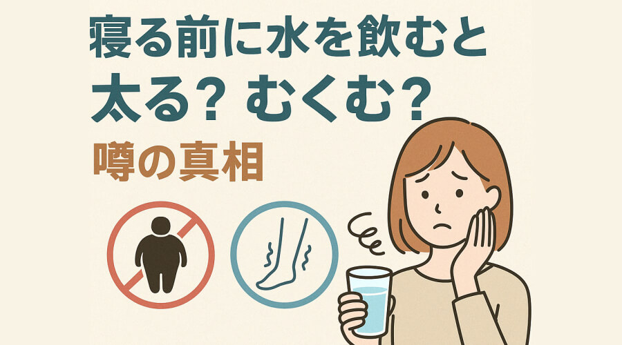 寝る前の水を飲むと太る？むくむ？